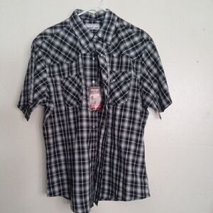 Wrangler Men's Plaid Button-Down Shirt